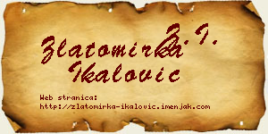 Zlatomirka Ikalović vizit kartica